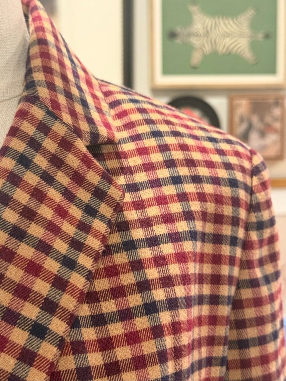 Merona Houndstooth Plaid tailored Blazer - Preppy Heritage Style - Picture 5 of 15
